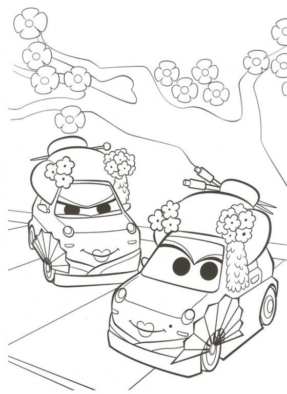 Plansa de colorat cu Cars2 34 28